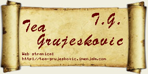 Tea Grujesković vizit kartica